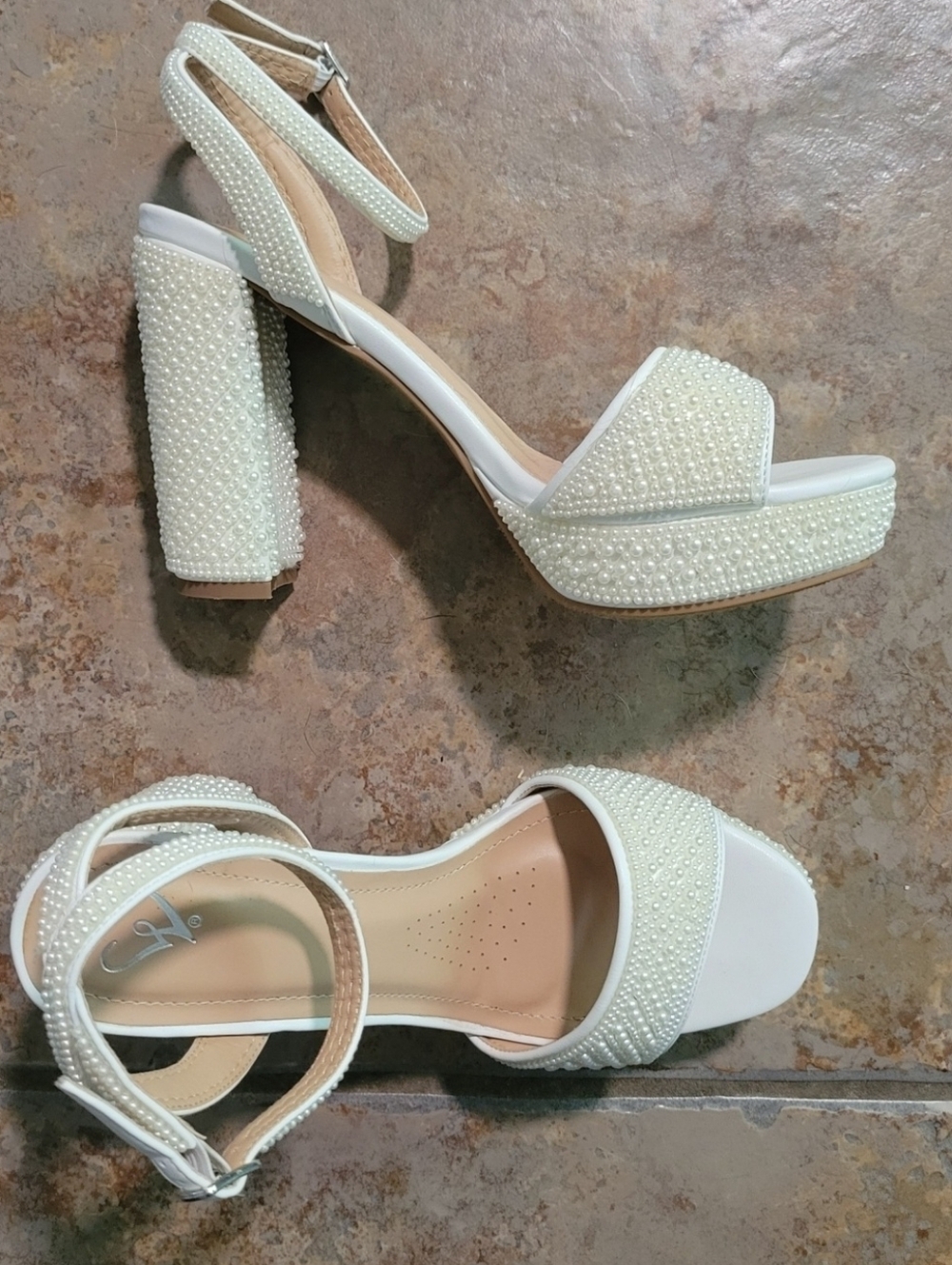 David’s Bridal Pearl Platform Heels | Wedding / Bride | NWOT